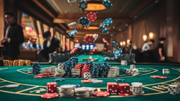 Live Texas Poker table at slot404 login with dealer and seven players